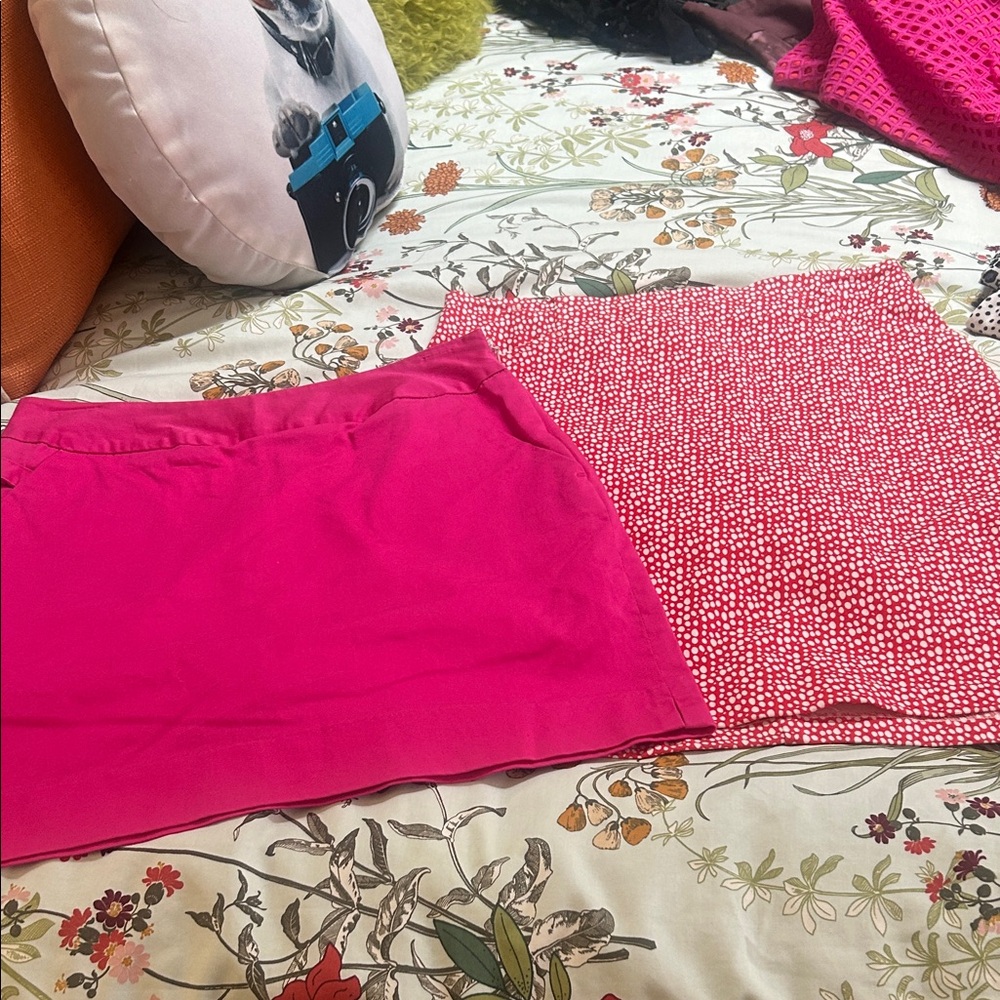 Tribal Pink and Patterned Mini Skirt Duo